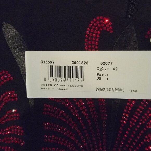 Versace Collection Women's Black & Red Barocco Sleeveless Midi Dress SZ … - Picture 11 of 11